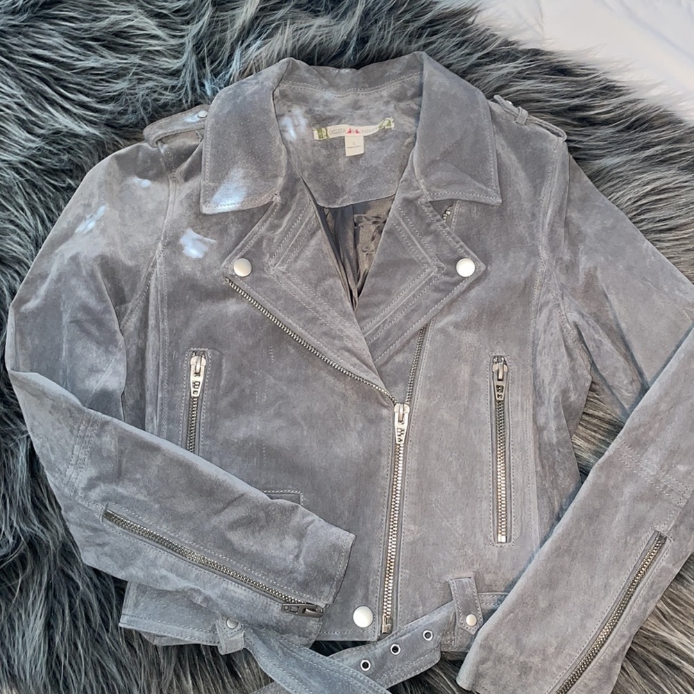 Genuine Suede Moto Jacket